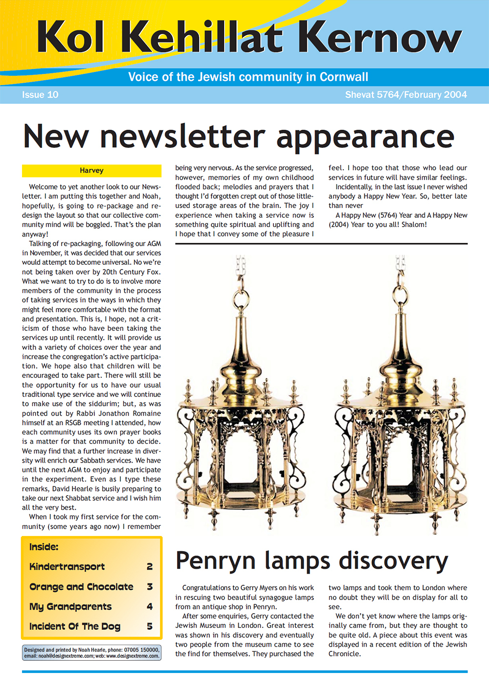 Newsletter cover